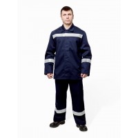 костюм для сварщика летний для защиты от повышенных температур, брызг расплавленного металла и кратковременного воздействия открытого пламени КОП 125W