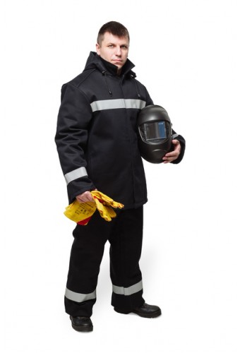  костюм сварщика зимний для защиты от искр и брызг расплавленного металла (класс защиты 2)