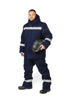  костюм для сварщика 1 класс защиты  зимний от повышенных температур, теплового излучения и кратковременного воздействия пламени КОП 128 w